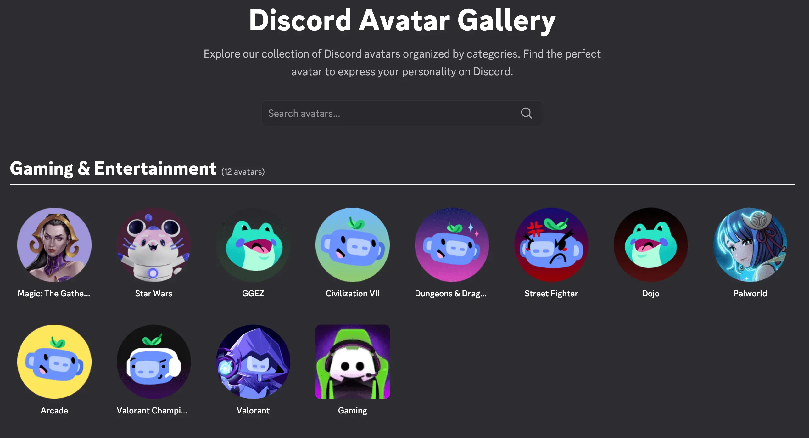 Discord Avatar Gallery - Thousands of Free Avatars